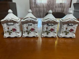 Servizio porta spezie ceramica 8 pezzi