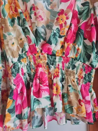 Blusa Zara Estampada Fruncida 