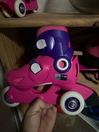 Patines ajustables rosas y morados