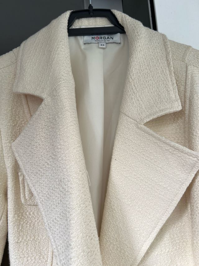 Abrigo tipo blazer Morgan beige XS