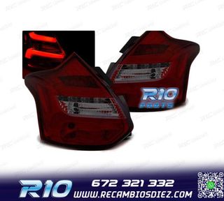 PILOTOS ROJOS FORD FOCUS 3 HATCHBACK 11-14 AHUMADO INTERMITE