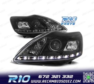 FAROS DAYLIGHT PARA FORD FOCUS II RESTILING 08-10 CROMADOS R