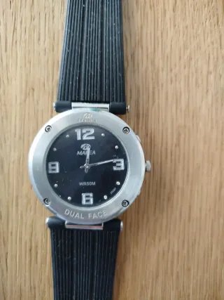 Reloj  Doble Digital Correa Negra Marea