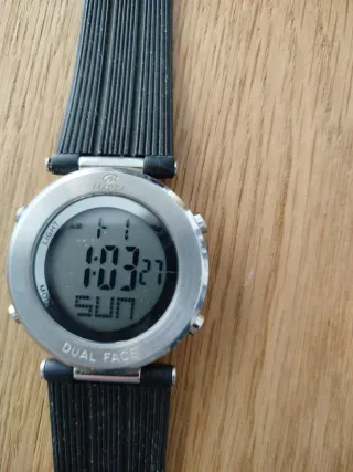 Reloj  Doble Digital Correa Negra Marea