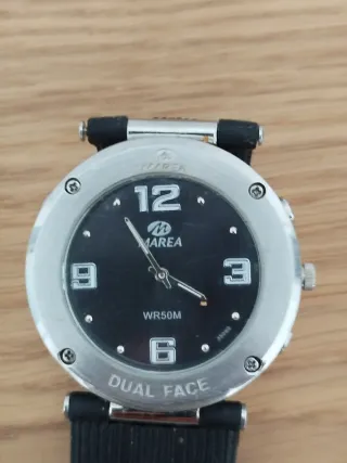 Reloj  Doble Digital Correa Negra Marea