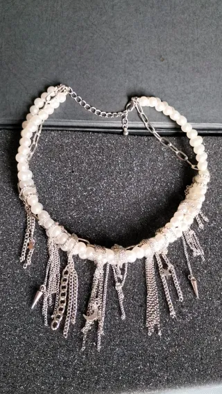 Collar perlas y estrellas