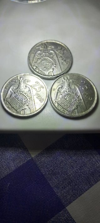 13 Monedas 25 Pesetas Franco