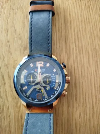 Reloj hombre Azul y Dorado