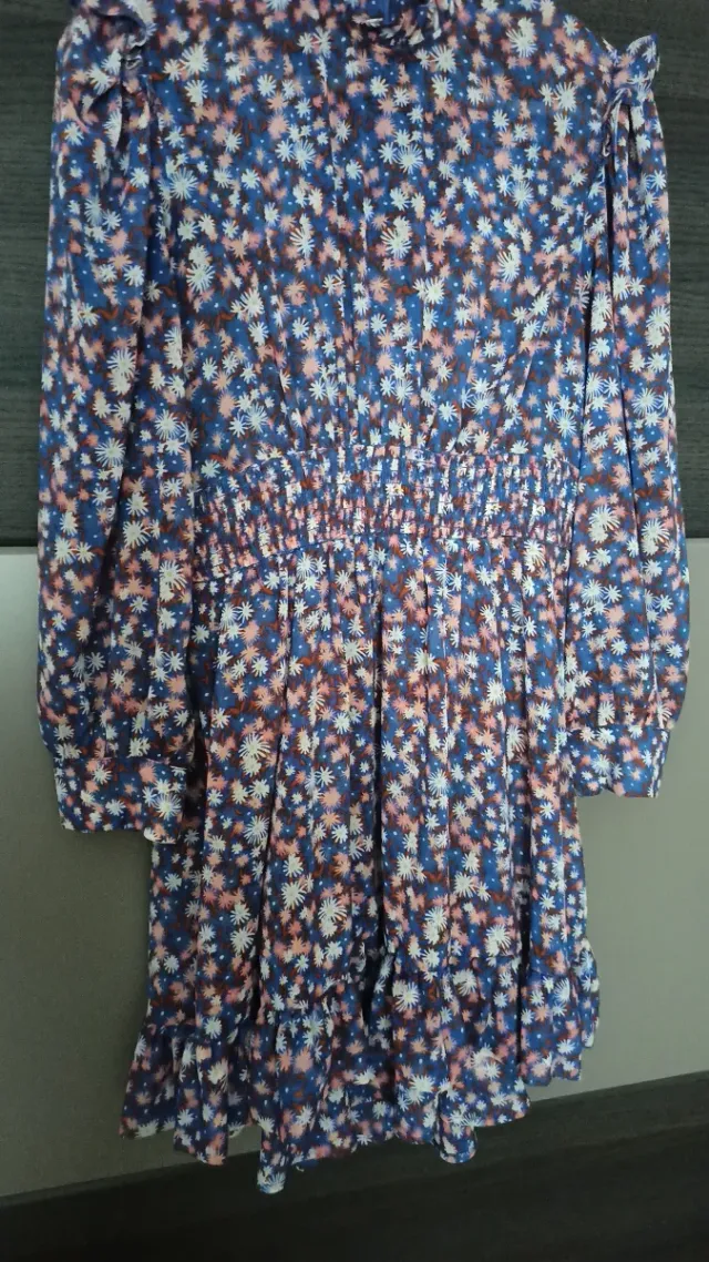 Vestido Sfera floral azul y rosa