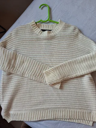 Jersey beige y dorado talla M-L