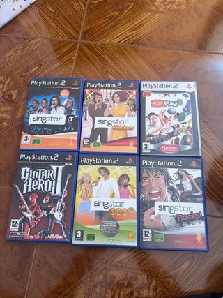 Consolas PS2 y Wii con juegos y accesorios
