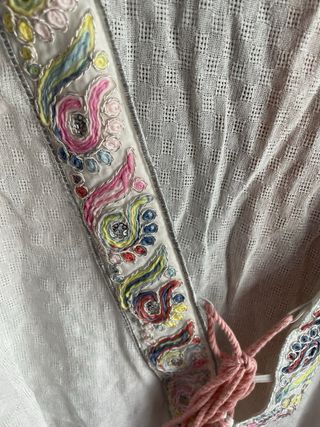 Blusa caftán bordada Made in Italy