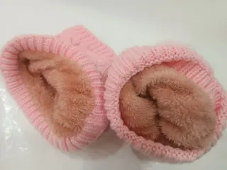 Conjunto gorro y braga tejido niña