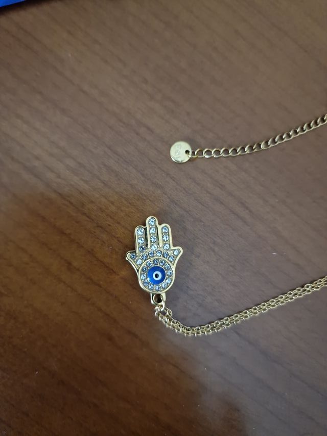 Collar Mano de Fátima Acero