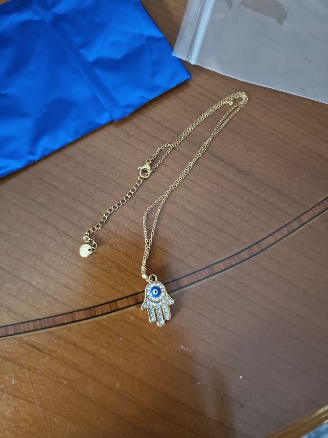 Collar Mano de Fátima Acero