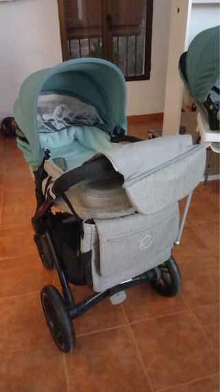 Silla de paseo Jane color azul y gris