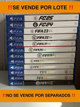 lote 12 juegos de FIFA PS4  
5️⃣0️⃣€