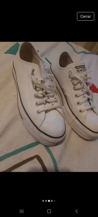 Zapatillas Converse Blancas plataforma Mujer Talla