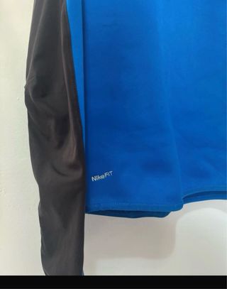 Sudadera retro Nike Media Cremallera Azul Negra