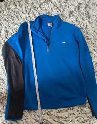 Sudadera retro Nike Media Cremallera Azul Negra