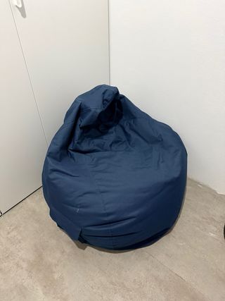 Puff gamer azul de loneta suave