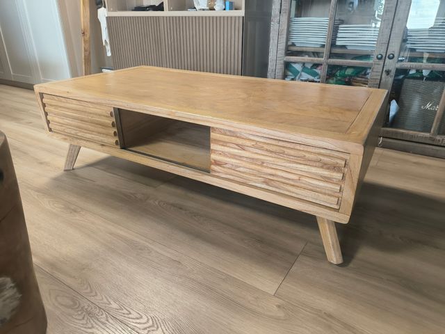Mesa de centro Sklum madera y