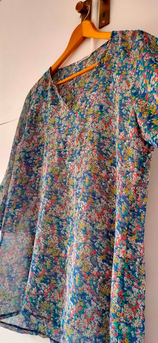 Blusa SPR floral azul