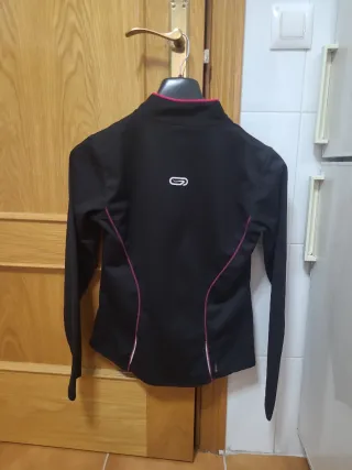 Sudadera Mujer Kalenji Negra y Rosa