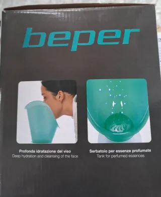 Sauna Facial Beper Teal y Blanco