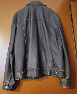 Guess Giacca Aviator Pelle Marrone Uomo