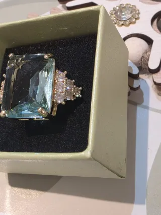 Anillo Vintage Aguamarina Oro