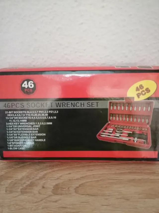 Caja Herramientas 46 Piezas Coche Hogar