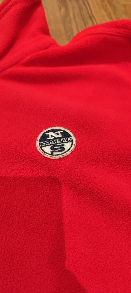 Felpa North Sails rossa con zip