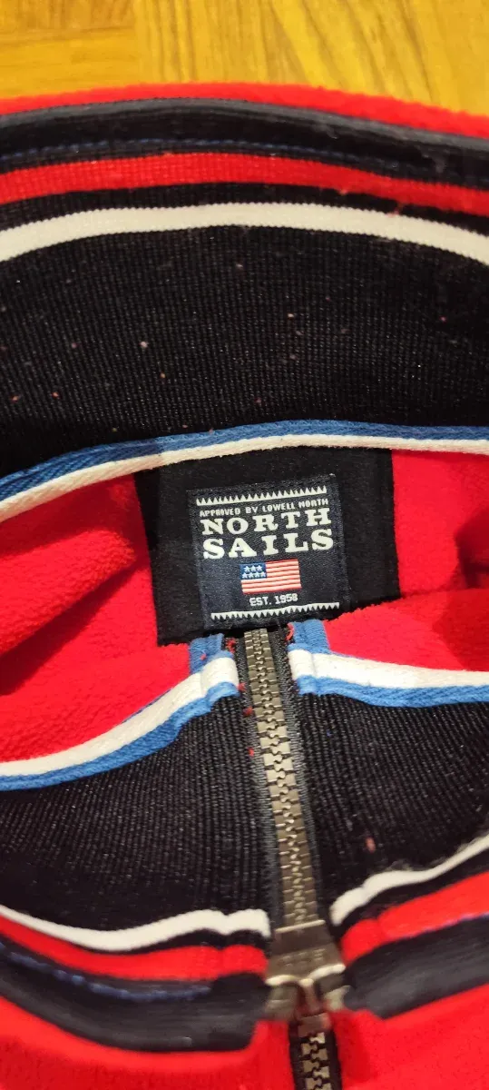 Felpa North Sails rossa con zip
