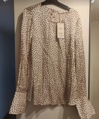 Blusa lunares Mango Talla S