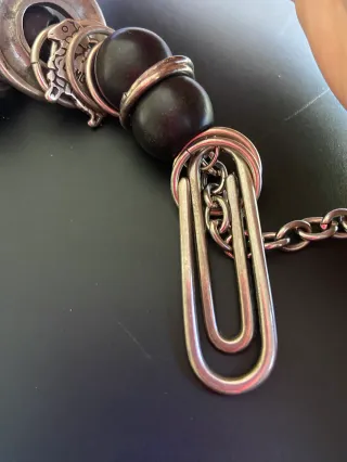 Pulsera Bamboleo Bolas Marrones y Plata