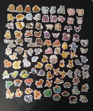 Lote 101 pegatinas Pokemon Alta calidad