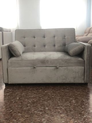 Sofá Cama Gris Tela