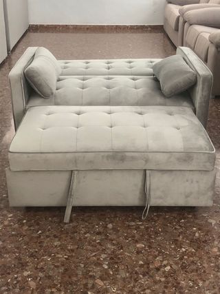 Sofá Cama Gris Tela