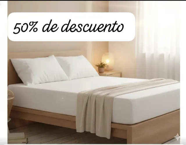 Sábana Bajera Blanca 135 cm Algodón