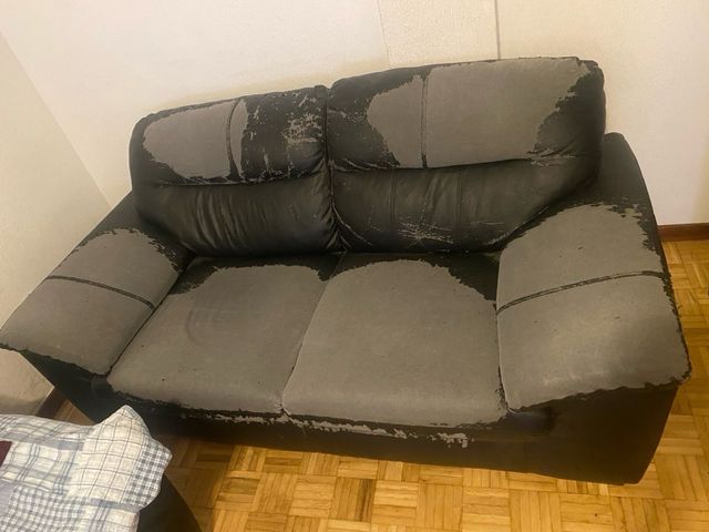 Sofá 2 plazas negro