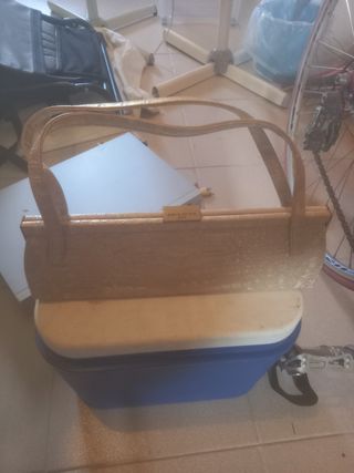 Bolso Pierre Cardin Piel Beige Vintage Cocodrilo