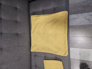 Fundas Gullklocka cojín Ikea grises y amarillas