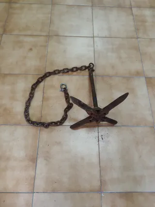 Ancla plegable con cadena