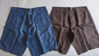 Pantalones cortos Zendra Talla XL - Azul y Marrón