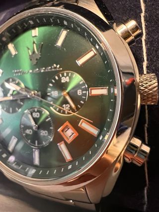 Reloj Maserati Verde y Plateado