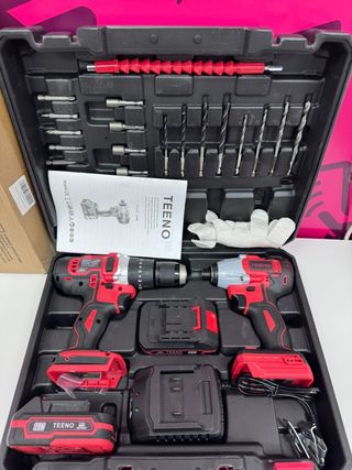 Kit Herramientas Variadas TEENO Taladro Atornillador De Impa