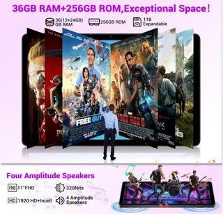 Tablet 11 " 36GB RAM+ 256GB ROM 4G SIM + 5G WiFI