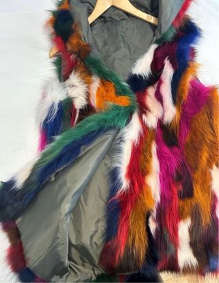 Chaleco multicolor pelo zorro talla única