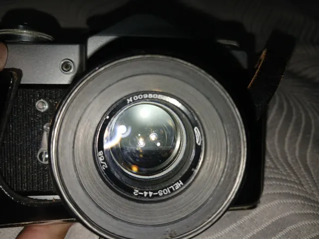 Fotocamera nera antica Zenit